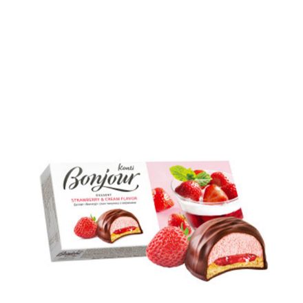 Σοκολατάκια μπονζούρ με γεύση φράουλα
